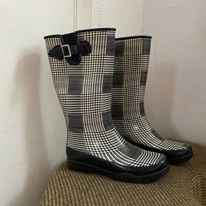 Sperry Black/White Rain Boots